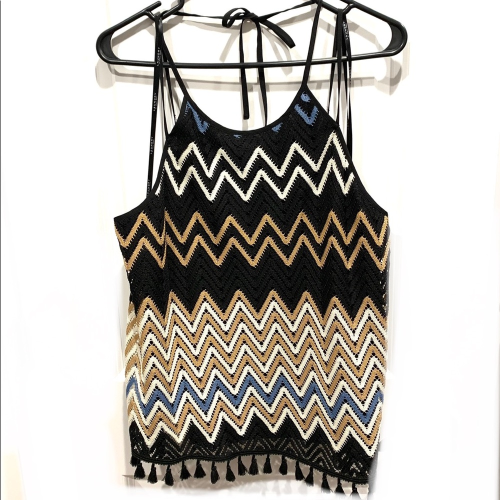 Zig zag strappy tank
